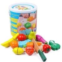 ราคา ของเล่นชุดหั่นผัก หั่นผัก หั่นผลไม้ งานไม้ บรรจุพร้อมถัง 11 ชนิด (1561999753)