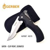 ราคา มีดพับGERBERแท้ รุ่นGATOR-CLIP POINT, SERRATED มีดที่ออกด้ามจับแบบลายจระเข้กันลื้นใช้ได้ในทุกสถานการ (6834461866)