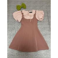 ราคา มือ2เดรส ทูโทนเอี๊ยมชมพู+ตารางส้มแขนบอลลูน(งานป้ายApstyfe) (18284485028)