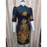 ราคา RISHA เดรสผ้าปาเต๊ะ ผ้าคอตตอล เดรสผ้าไทย เดรสลายดอก (42573365264)