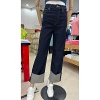 ราคา กางเกงยีนส์ ผู้หญิง Lee Cooper ของใหม่ ป้ายห้อย เอวสูง ทรงกระบอกสวยๆ พับปลายขาเก๋ๆ ผ้ายืด ไซส์ W28 L29 (25477917398)