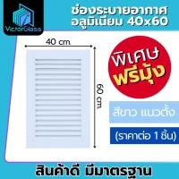 ราคา ช่องลมระบายอากาศ แนวตั้ง แนวนอน อลูมีเนียม สีขาว สีดำ 40x60 พร้อมมุ้งลวด มาตรฐานโรงงาน (22664435209)