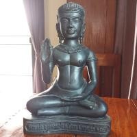 ราคา พระบูชาทวารวดี ศิลปะกรุเมืองศรีเทพ ปางประทานพร วัดเขาคลัง อ.ศรีเทพ จ.เพชรบูรณ์ จัดสร้างปี 2554 เนื้อโลหะ ขนาด 5 นิ้ว (29312875556)