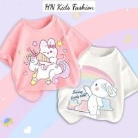ราคา เสื้อยืดผ้าฝ้าย Excess เสื้อแขนสั้นสําหรับเด็กผู้หญิงตั้งแต่ 10-23 กก. จาก HN Kids (27936814871)