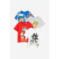 ราคา H&M(เอชแอนด์เอ็ม) เสื้อยืดพิมพ์ลายแพ็ค 4 ตัว เด็กผู้ชาย 1117531_2 (24083026909)