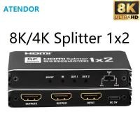 ราคา 4K@120Hz HDMI-เข้ากันได้กับ Splitter 1x2 8K@60Hz 1 ใน 2 Out HDCP 2.3 UHD HLG HDR 7680x4320P สําหรับ PS5 Xbox (41174353077)