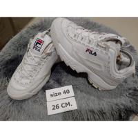ราคา รองเท้าผ้าใบแบรด์นแท้มือสอง fila size40 ความยาว 26 cm. (22415581510)
