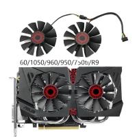 ราคา พัดลมระบายความร้อนการ์ดจอ สําหรับ ASUS GTX1060 1050 960 950 750ti R9 370128010Sh (17781750669)