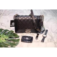 ราคา กระเป๋า KEEP สีดำแบบสะพาย (323740917)