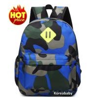 ราคา กระเป๋า กระเป๋าเป้เด็ก เป้สะพายหลัง ลายทหาร สีน้ำเงิน (318572875)