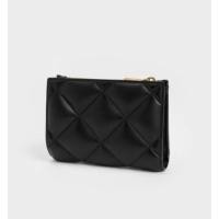 ราคา Gemma Quilted Cardholder - Black. กระเป๋าใส่บัตร CHARLES & KEITH ของแท้100% (27508295332)