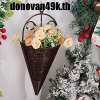 ราคา ดอนวาน49เค เลียนแบบหวายแขวนตะกร้าดอกไม้, จําลองสามเหลี่ยมประดิษฐ์แขวนผนังกระถางดอกไม้,พลาสติกสร้างสรรค์แขวนผนังแจกันดอกไม้หม้อบ้าน (40721115425)