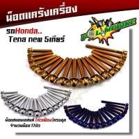 ราคา น็อตแคร้งเครื่อง TENA NEW 5 เกียร์ เลสแท้100% (1ชุด 17ตัว) น็อตหัวเฟือง น็อตแคร้งเทน่า น็อตชุด (12575097293)