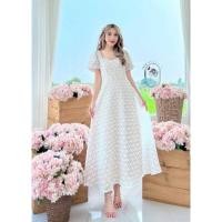 ราคา (xl) เดรสยาว เดรสอลัง แขนบอลลูน สวยๆ งานป้าย love lady (20288104809)