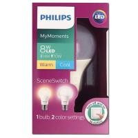 ราคา Philips หลอดไฟฟิลิปส์ LED Bulb Scene Switch 8W เปลี่ยนแสงได้ Daylight- Warm White (4638374234)