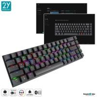 ราคา คีย์บอร์ดเกมมิ่ง Tsunami Outemu MK-68 Max Hotswappable Type-C/Bluetooth 5.0/ Macro Software 60% Mechanical Keyboard (22901496514)