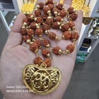 ราคา สร้อยเม็ดน้ำตาพระศิวะ+จี้โอมตรีศูล (27979419618)
