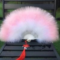 ราคา พัดลมพับ พัดขนนกโบราณ กี่เพ้า แคทวอล์ประสิทธิภาพพัดลมเต้นรํา#折扇古风羽毛扇子旗袍走秀表演舞蹈扇子 (42266713257)