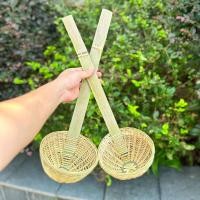 ราคา เสฉวนไม้ไผ่กระชอนบริสุทธิ์ที่ทําด้วยมือไม้ไผ่ธรรมชาติทอผ้าที่ทําด้วยมือก๋วยเตี๋ยวก้อนไม้ไผ่ต้มก๋วยเตี๋ยวช้อนจานกระชอนก้อนก๋วยเตี๋ยวกรองน้ํา 5นาย (42165335184)