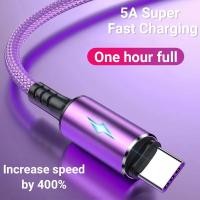 ราคา สายชาร์จเร็ว 1.2 ม. 5A สำหรับ Android Micro L Type C พร้อมไฟ LED ชาร์จสายถ่ายโอนข้อมูล USB (27567353291)