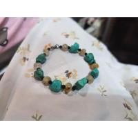 ราคา สร้อยข้อมือหินเทอร์ควอยซ์ (Turquoise) หินแท้ หินนำโชค (24021432777)