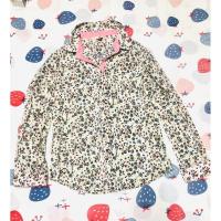 ราคา เสื้อเชิ้ตแขนยาวแฟชั่นเด็กผู้หญิงสีขาวชมพูลายดอกไม้:Size:XLยี่ห้อF&F (2960682982)