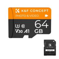 ราคา KNF K&F Concept 64GB micro SD card Memory U3/V30/A1 พร้อมปรับให้เข้ากับกล้องสํารวจบ้านและบันทึกการขับขี่ | KF0412.00 | 1.027.0598 (41355747954)