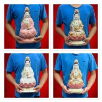 ราคา กวนอิม เจ้าแม่กวนอิม พระโพธิ์สัตว์ พระแม่ เจ้าแม่ ปรางนั่งประทับบนดอกบัว งานกระเบื้องเชรามิก ขนาดสูง16นิ้ว (21882872871)