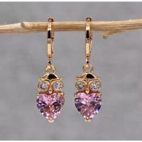 ราคา ต่างหูรูปนกฮูกประดับพลอยแท้ ชุบทองแท้ 24 k หนา 5 ไมครอน (22903971229)