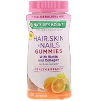 ราคา Nature's Bounty, Optimal Solutions, Hair, Skin, & Nails with Biotin and Collagen, Tropical Citrus Flavored, 80 Gummies (4120572043)