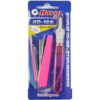 ราคา เครื่องเย็บ+ที่ถอนลวด สีชมพู ตราม้า HD-10N (5416586196)