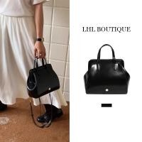 ราคา LHL BOUTIQUE กระเป๋าเป้สะพายหลังสีดำอเนกประสงค์ย้อนยุคกระเป๋าเป้นักเรียนเรียบง่าย (26321269961)