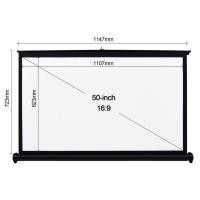 ราคา ยินดีต้อนรับโฮม หน้าจอโปรเจคเตอร์ขนาด50นิ้ว16:9โต๊ะฉายคู่มือดึงพับฉายโฮมเธียเตอร์สําหรับ ดีแอลพี (40722535492)