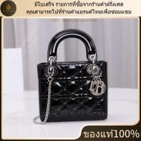 ราคา ใหม่ มีใบเสร็จ อุปกรณ์เสริมที่สมบูรณ์ DIOR กระเป๋า Mini Lady Dior ของแท้ 100 (29192182989)