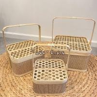 ราคา กล่องปิ่นโตเสื่อไม้ไผ่ กล่องปิ่นโต กล่องปิ่นโตไม้ไผ่สาน (15680379923)