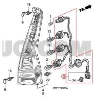 ราคา ชุดสายไฟ ชุดสายไฟไฟท้าย Honda CRV G3 ฮอนด้า CR-V G3 แท้เบิกศูนย์ (27651269270)