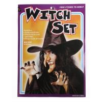ราคา เซ็ทแม่มด - พ่อมด หมวก จมูก เล็บ พรอพแม่มด ชุดแฟนซี ฮาโลวีน Halloween Prop Witch Set Costume (5557822192)