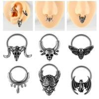 ราคา Dark Pack 2 สแตนเลสสตีลจมูก Septum แหวน Hoop กระดูกอ่อนเจาะเครื่องประดับ Unisex เจาะเครื่องประดับสําหรับแฟชั่น Lov (41075103746)