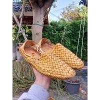 ราคา รองเท้าอินเดียสานหนังอูฐแท้ทั้งคู่8(26.5-26.9) (7617201673)