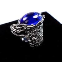 ราคา แหวนหัวมังกรพลอยสีฟ้าปรับได้สําหรับผู้ชาย (42422558832)
