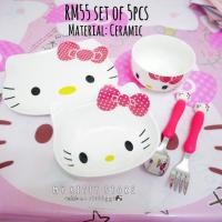 ราคา ชุดอาหารเซรามิก Hello Kitty (28341997878)