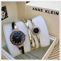 ราคา เซ็ตนาฬิกา Anne Klein หน้าปัดกลมดำ 26 mm. สีทอง สินค้าใหม่ ของแท้ พร้อมส่งค่ะ (23122009566)