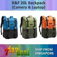 ราคา K&F 20L กล้องแล็ปท็อปกระเป๋าเป้สะพายหลังสีฟ้า/สีเขียว/สีส้ม KF13.087AV1 KF13087AV2 KF13087AV7HT99 5PEU (43521400829)