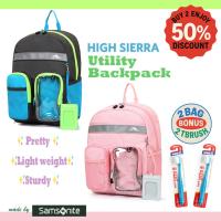 ราคา [HIGH Sierra] Utility Backpack กระเป๋าเป้สะพายหลังกันน้ำ น้ำหนักเบา สบาย เหมาะสำหรับนักเรียนชั้นประถมศึกษา กระเป๋า SAMSONITE สไตล์เกาหลี สำหรับเด็กชั้นประถมศึกษา (24967991628)