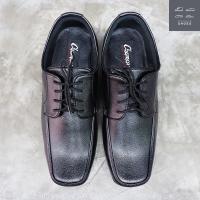 ราคา รองเท้าข้าราชการ รองเท้าคัชชูหนังแท้หัวตัด CHAMOIS AN1306 สีดำ ไซส์ 39-46 (24969800161)