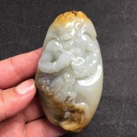 ราคา Xinjiang Hetian หยกเมล็ดวัสดุ Kuixing Dot ถังหยกสีขาวผู้ชายผู้หญิงสไตล์ของแท้หนังธรรมชาติหยกแท้ Fidelity จี้ Crazy (29092139020)