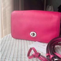 ราคา Coach Legacy penny bag แท้ ช็อป ไม่ใช่ outlet มือสอง ใหม่มาก กระเป๋าสะพาย crossbody bag ผู้หญิง สีชมพู (22284302034)