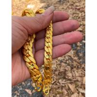 ราคา สร้อยข้อมือเลทบิดนูนตันเนื้อทราย3-5บเนื้อทองสวยทองหุ้มฟรีกล่องตะขอ (28571876240)