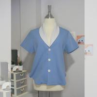 ราคา เสื้อเชิ้ตแขนสั้น คอบัว สไตล์วินเทจ ป้าย Numsha Brand (24027142328)