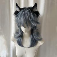 ราคา วิกผมผู้ชายผู้หญิงสีเทาหมอกสีฟ้าหมาป่าหางผม มูล หัวหวานเย็นชั้นหล่อแฟชั่นธรรมชาติเต็มหมวกสไตล์ (44322827489)